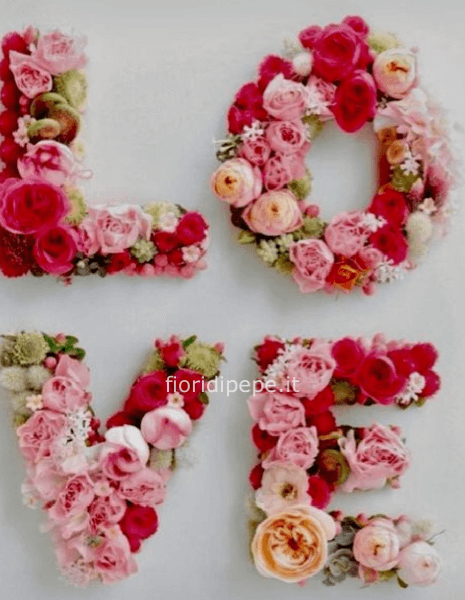 Flower Box lettere fiorite